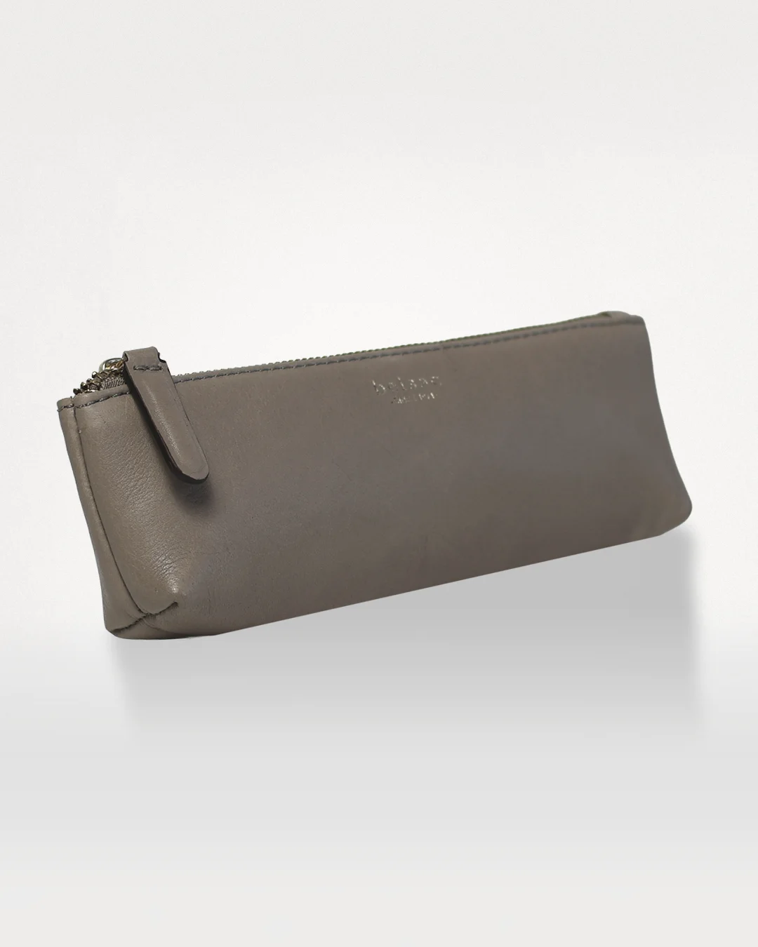 Athena penalhus i gråt læder, fra siden