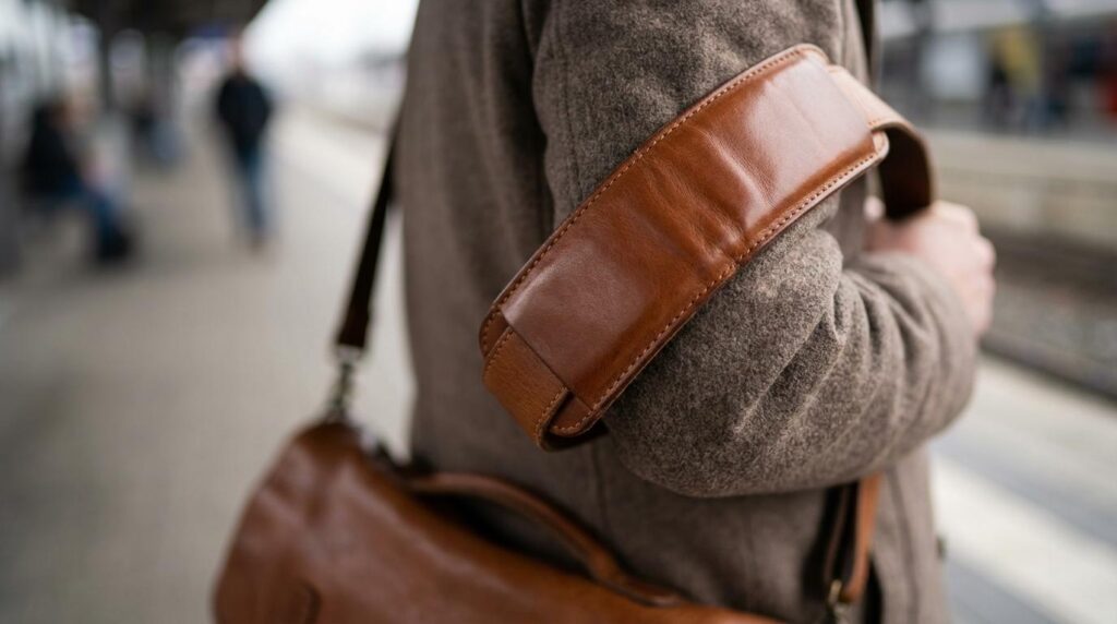 arbejdstaske i læder til laptop