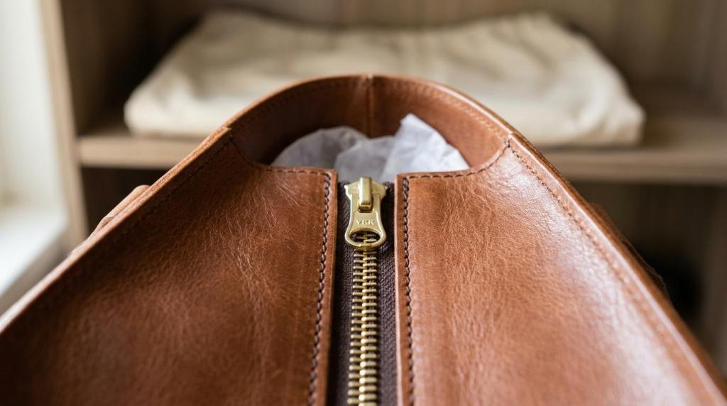 shopper bag med lynlås