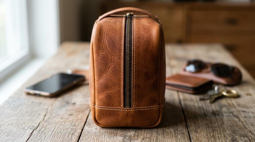 skuldertaske cognac